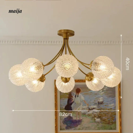 NANCY French Minimalist Chandelier with Glass from NANCY