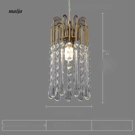 NANCY Crystal Chandelier Water Drop Lamp Retro Design from NANCY