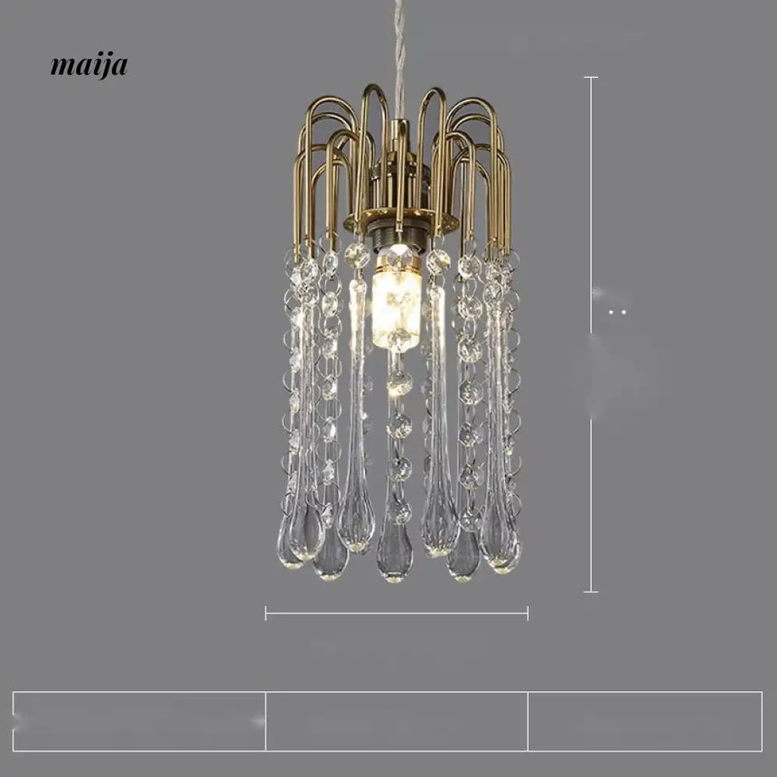 NANCY Crystal Chandelier Water Drop Lamp Retro Design from NANCY