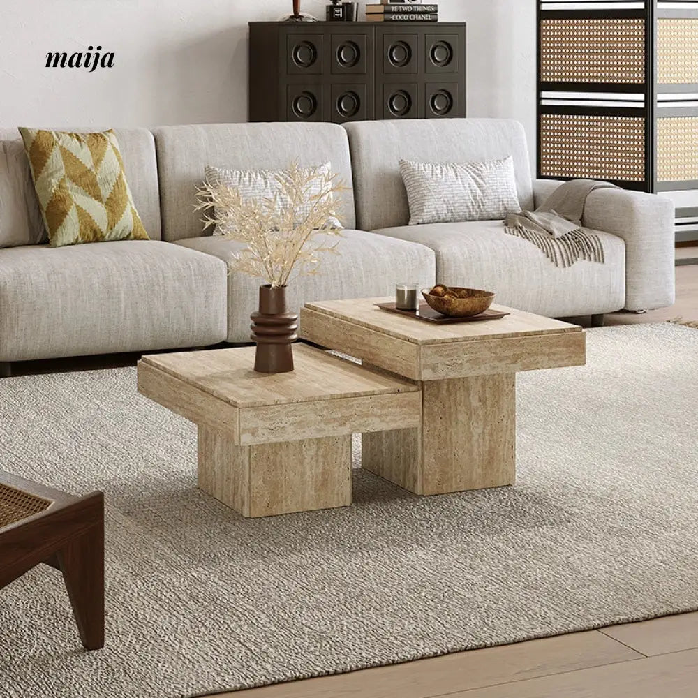 Sana Natural Travertine Coffee Table from maija