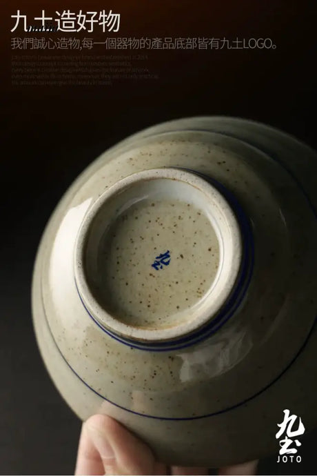 JOTO Japanese Blue and White Ceramic Soup Bowl Set from JOTO