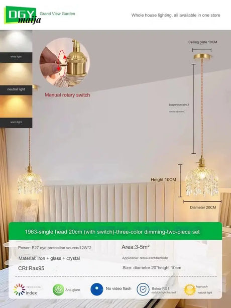 GVG Crystal Corridor Ceiling Light from GVG
