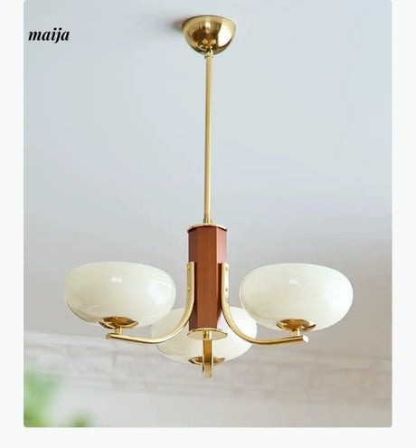 NANCY Solid Wood All-Copper Cream Wind Bedroom Lamp from NANCY