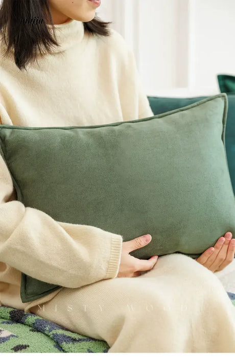 MISTYWOOD Green Modern Minimalist Pillow from MISTYWOOD