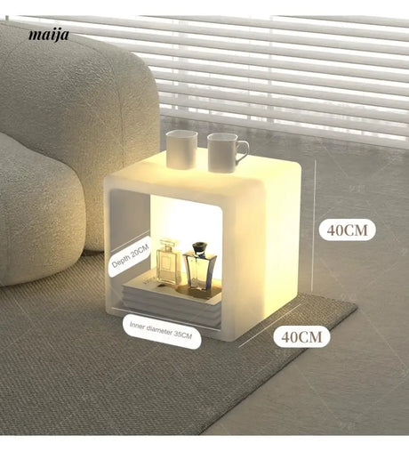 YUNLU Square Storage Lamp Side Table from YUNLU