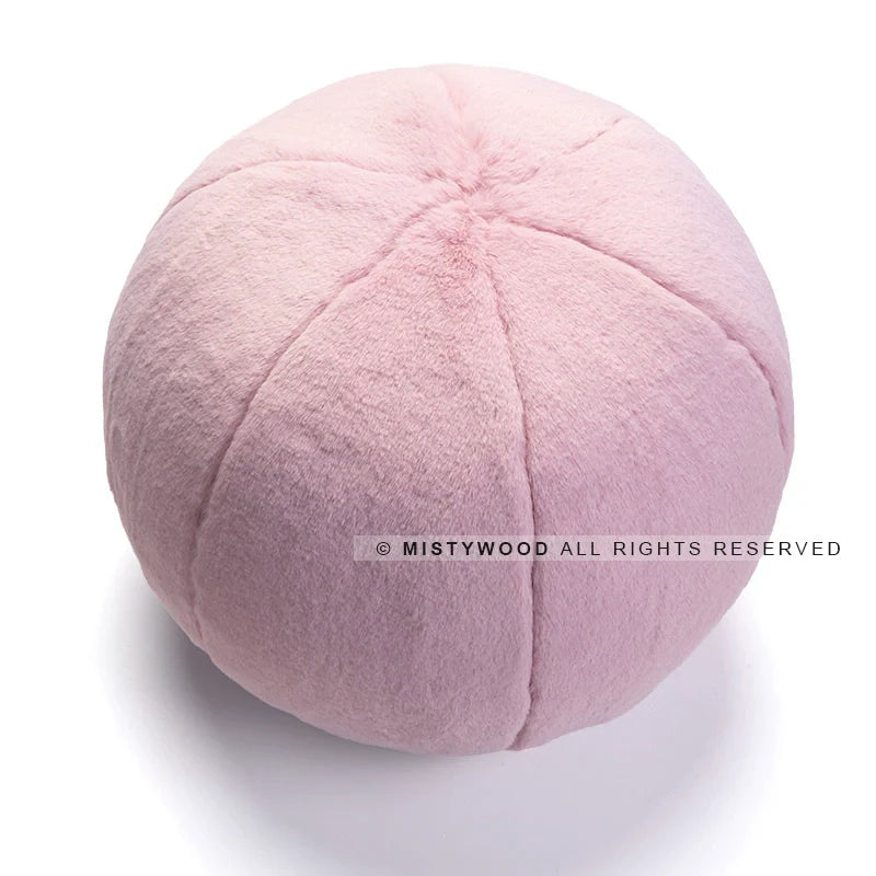MISTYWOOD Yellow Plush Circular Decorative Pillow from MISTYWOOD