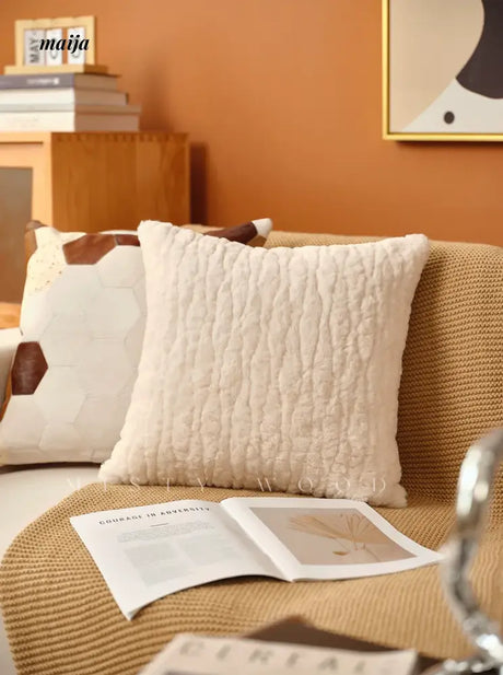 MISTYWOOD Modern Minimalist Leather Orange Pillow from MISTYWOOD