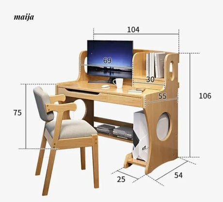 Jasper Full Wooden Study Desk Set from maija