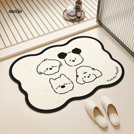 Oval Puppy Bath Mat from maija