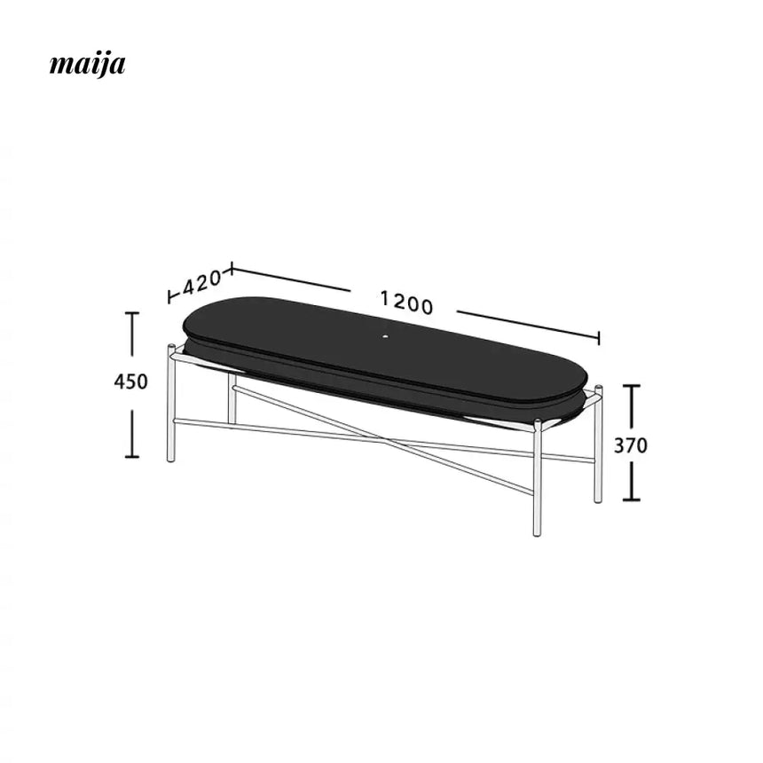 Freyja Retro Microfiber Leather Bedside Bench from maija