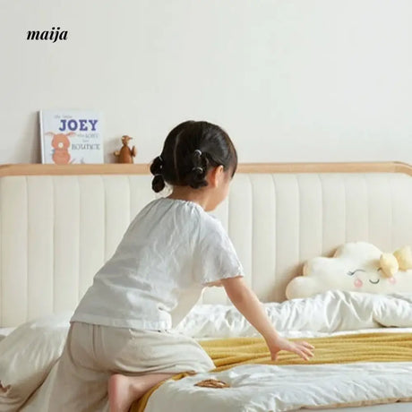 LINSYKIDS Celia Soft Headboard Children's Bed from RZONE
