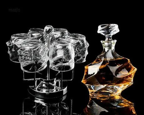 Glacial Whiskey Decanter and Glass Set from KEYHUAN