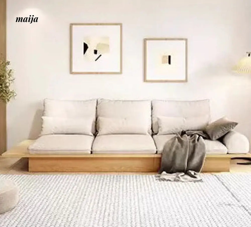 Japanese Style Solid Wood Modular Sofa with Storage from maija