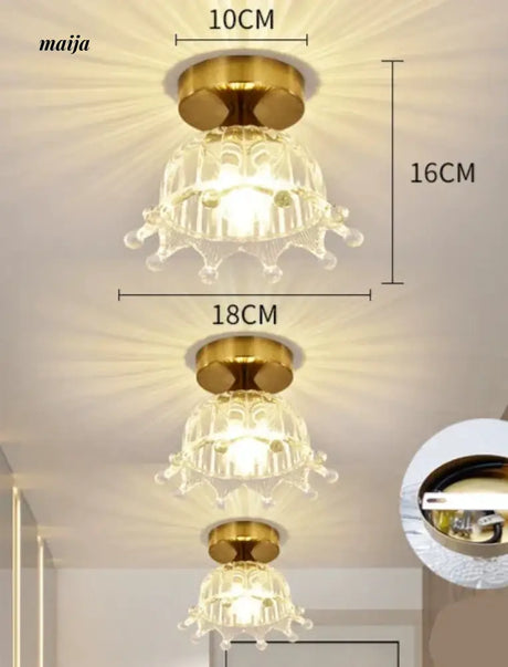 GVG Lotus Leaf Crystal Ceiling Light from GVG