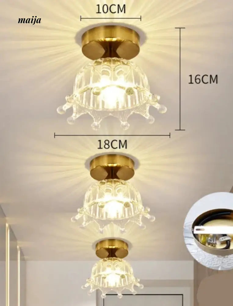 GVG Lotus Leaf Crystal Ceiling Light from GVG