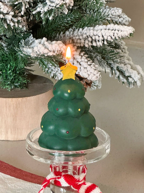 MELONGIRL Christmas Tree Snowman Candle from MELONGIRL