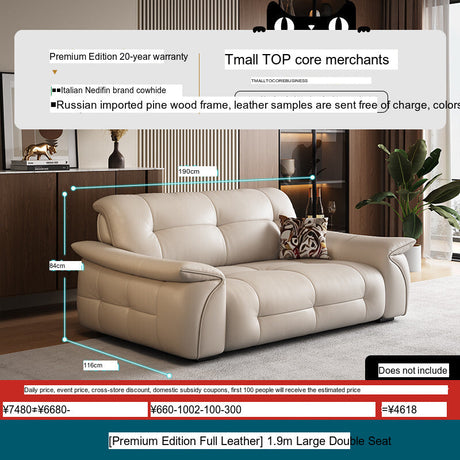 DIPU Nikolaj Cream Cowhide Sofa from DIPU