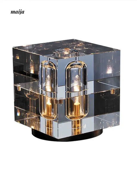 Glass Capsule Table Lamp from maija