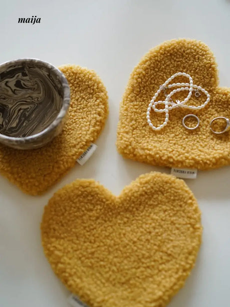 Fleece Heart Coaster from Wilde Früchte