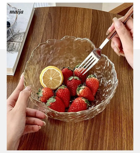 BANKE Transparent Crystal Glass Salad Bowl from BANKE
