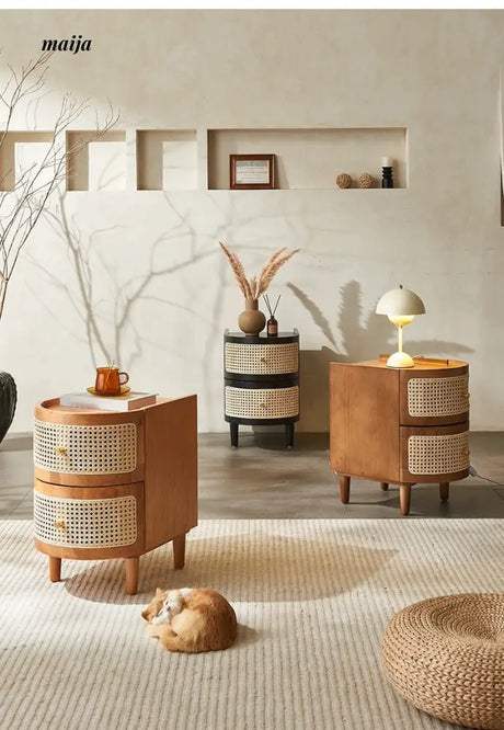 RATTAN CRAFTSMAN Bedside Rattan Cabinet from RATTAN CRAFTSMAN