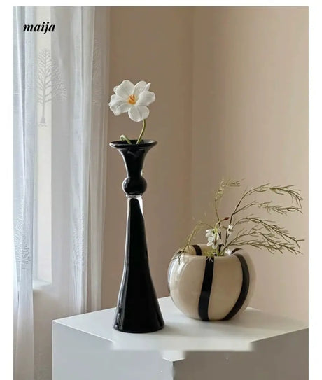 GUIFOU Black High Foot Vase from GUIFOU
