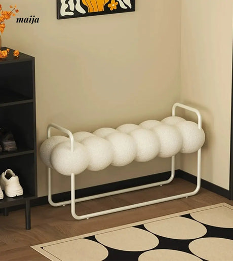 YUJIA Cream Style Shoe Bench Cloud Bubble Chair from YUJIA