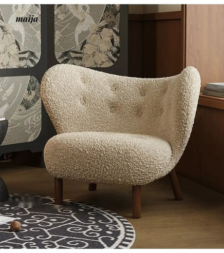 SMALL HIBISCUS Designer Single Chair Lambskin from SMALL HIBISCUS