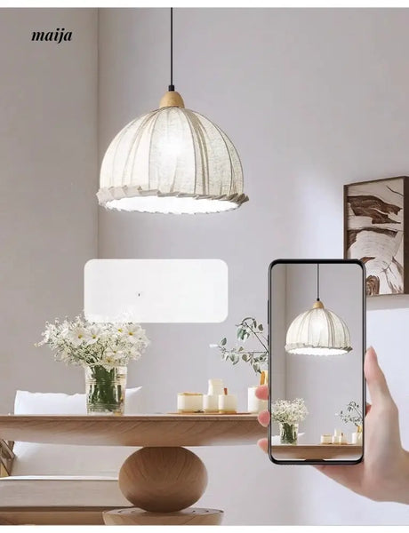 ZHONGSHAN Wabi-Sabi Linen Chandelier for Tea Room from ZHONGSHAN