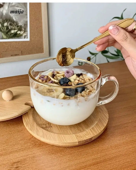 BANKE Glass Yogurt Breakfast Cup with Lid from BANKE