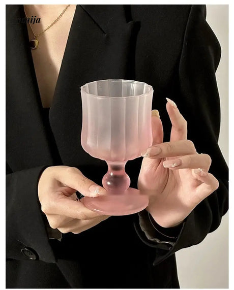 ANFAN Fuchsia Pleated Wine Glass from ANFAN