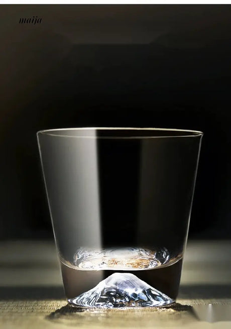 JOTO Fuji Mountain Glass Cup Handmade Snow Mountain Whiskey Cup from JOTO