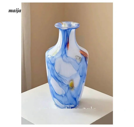 GUIFOU Blue Texture Glass Vase from GUIFOU