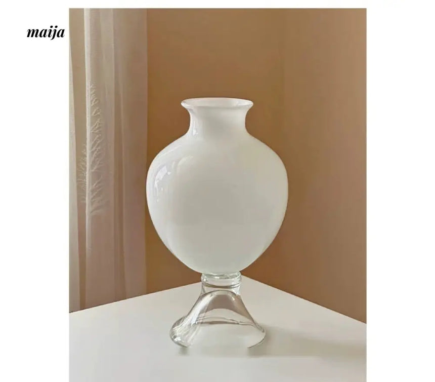 GUIFOU White Glazed Big Belly Vase from GUIFOU