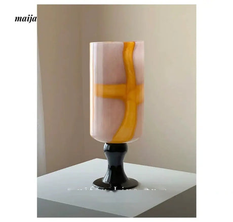 GUIFOU Colored Glass Footed Vase from GUIFOU