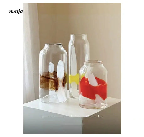 GUIFOU Large Colored Glass Vase from GUIFOU