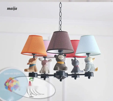QXWD Colourful Animals Ceiling Lamp Children's Room from QXWD