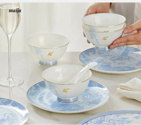 MOSE Ink-Color Luxury Porcelain Plate from MOSE