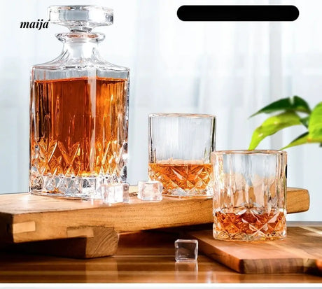Glacial Whiskey Decanter and Glass Set from KEYHUAN