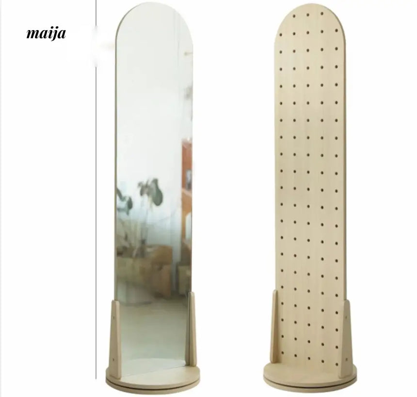 OGI NO RYOHIN Full-Body Mirror with Cave Plate Stand from OGI NO RYOHIN