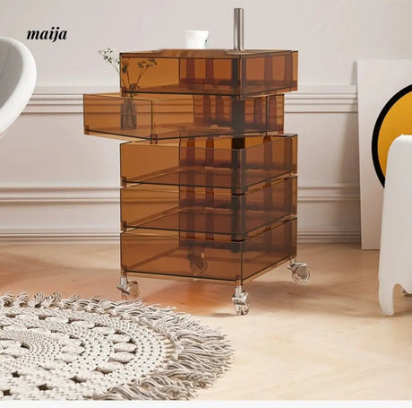 LOWERLEFT Rotating Acrylic Bedside Table from Lower Left