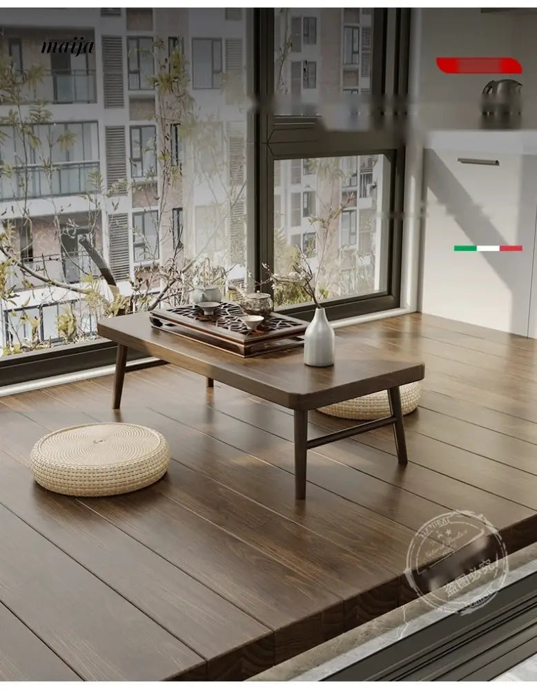 SUNX Japanese Solid Wood Tea Table from SUNX