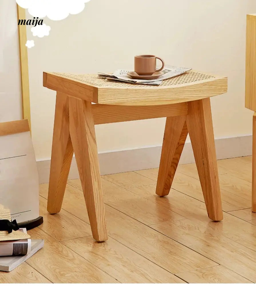 19 DREAM SPACE Japanese Entryway Shoe Stool from 19 DREAM SPACE