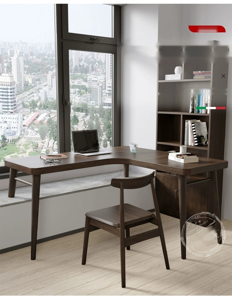 SUNX Full Wood Bay Window Desk from SUNX