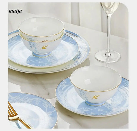 MOSE Ink-Color Luxury Porcelain Plate from MOSE