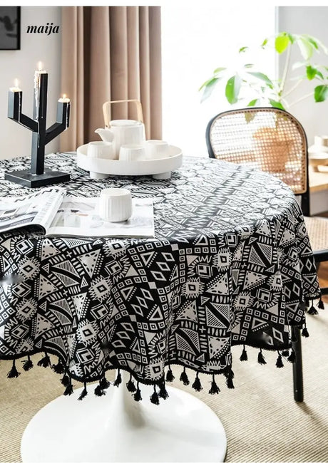 MAN YUE HOME Retro Tablecloth for American and Japanese Inspired Spaces from MAN YUE HOME