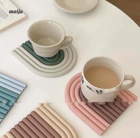 MELONGIRL INS Wind Nordic Rainbow Silicon Pad from MELONGIRL