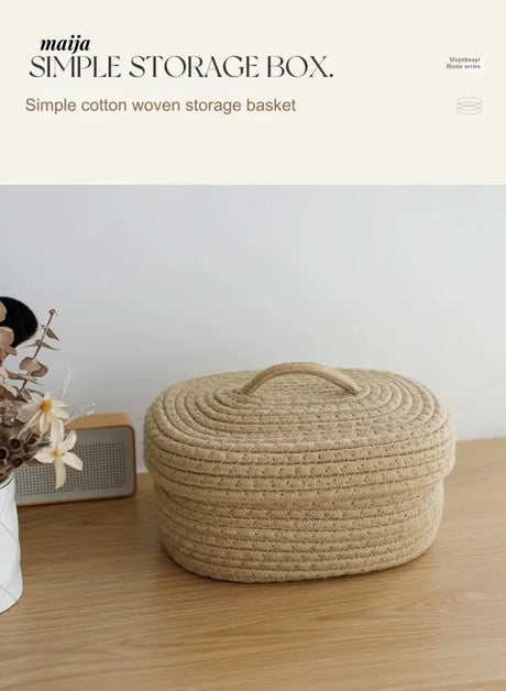 MUYE Woven Storage Box with Cover from MUYE