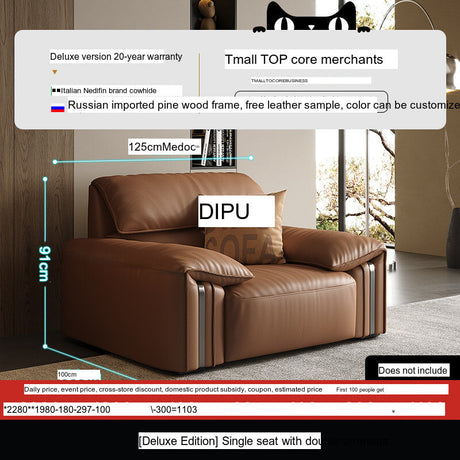 DIPU Kody Modern Retro Leather Sofa from DIPU