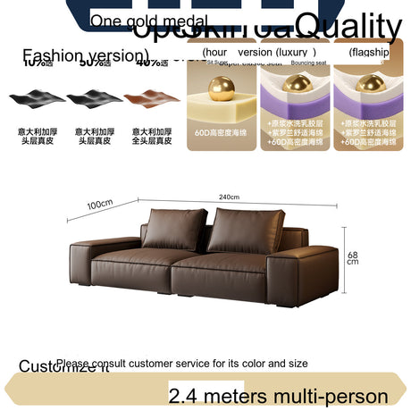 FASATI Leonardo Chic Minimalist Leather Sofa from FASATI